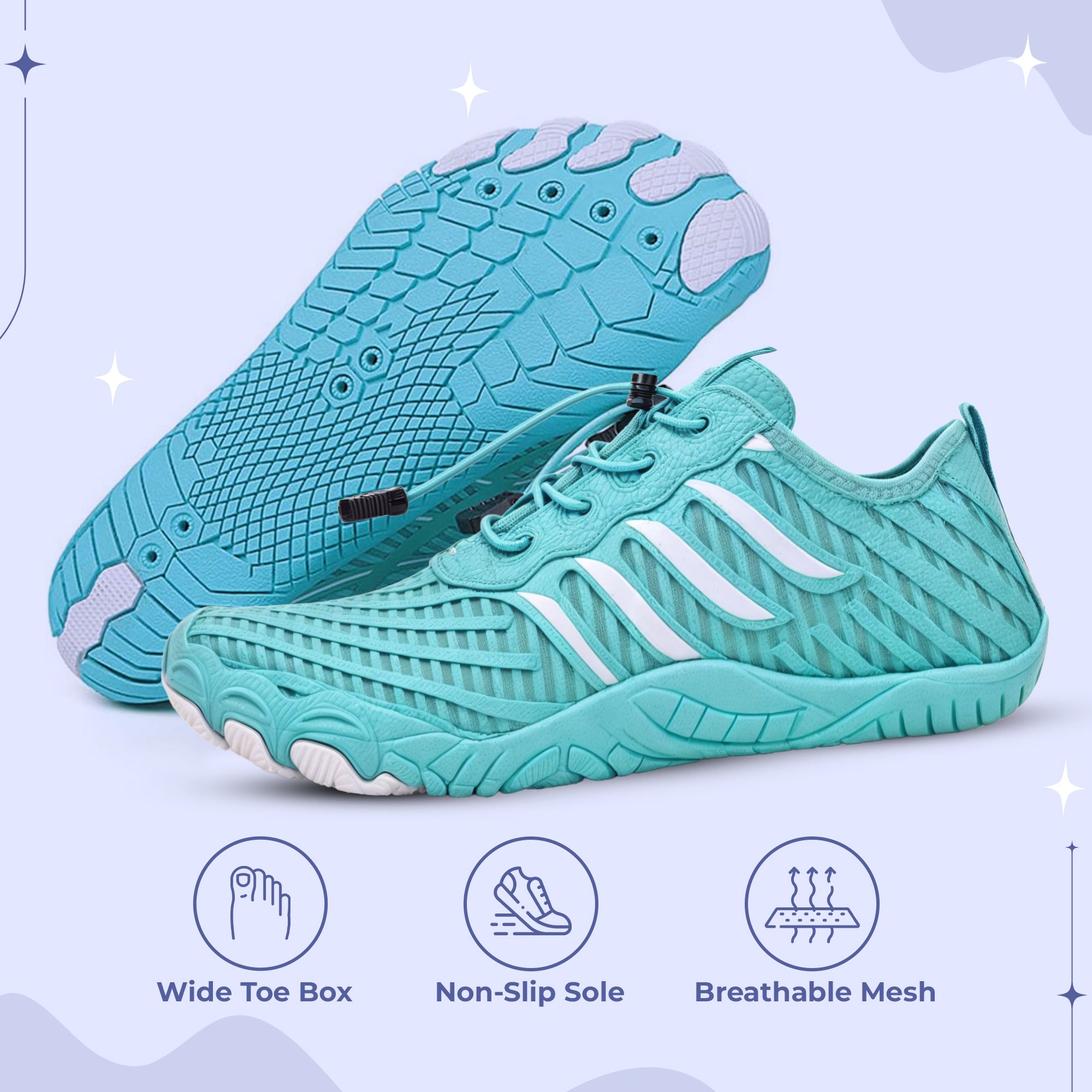 Buty do biegania barefoot unisex Szerokie palce antypoślizgowe