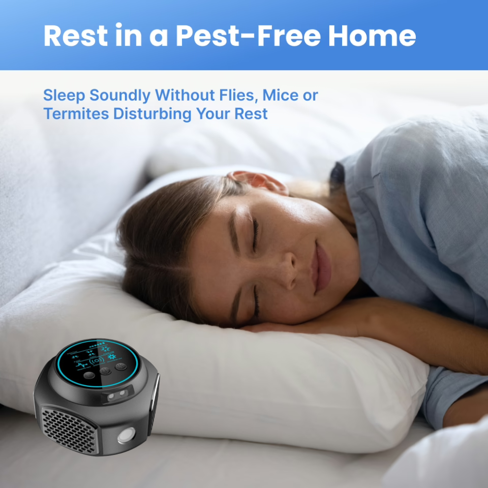 Répulsif ultrasonique efficace contre les rongeurs avec prise pour usage intérieur et extérieur – Sans produits chimiques, couverture jusqu'à 3200 pieds carrés