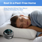 Répulsif ultrasonique efficace contre les rongeurs avec prise pour usage intérieur et extérieur – Sans produits chimiques, couverture jusqu'à 3200 pieds carrés