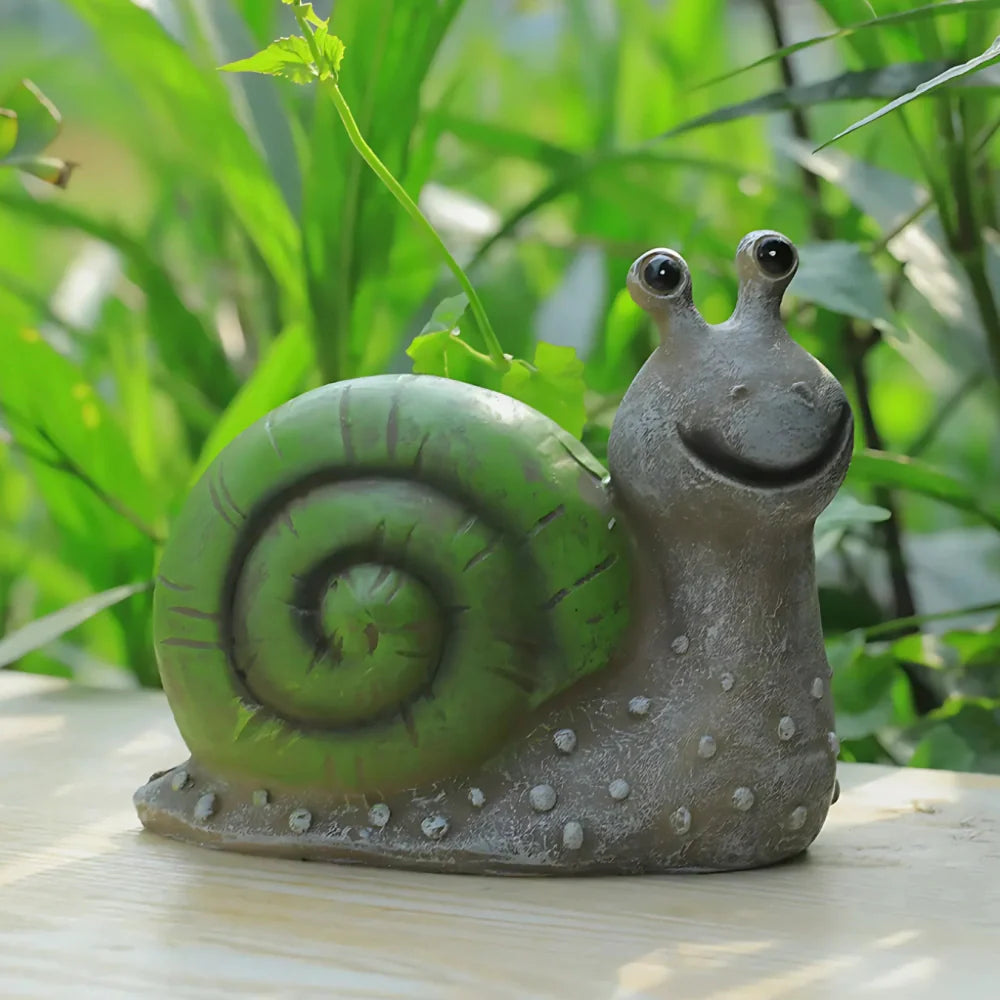 Decorative solar-powered LED garden lamp with animal motif