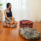 Przytulna okrągła poduszka Boho – uniwersalne siedzenie do medytacji i jogi