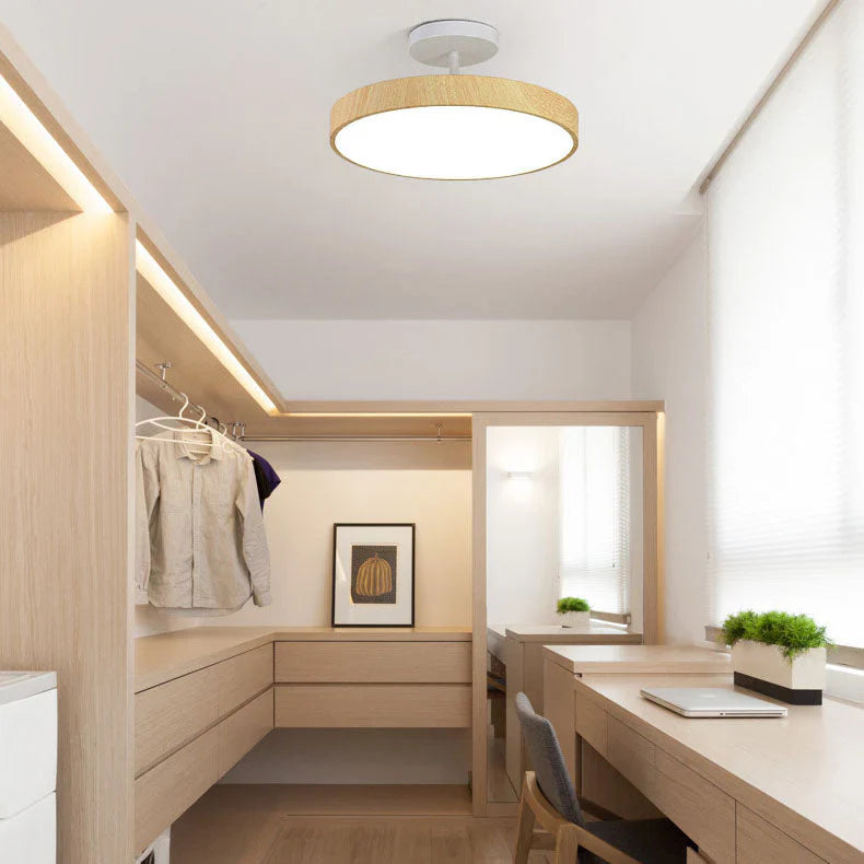 Okrągła Półwpuszczana Lampa Sufitowa LED Design Skandynawski