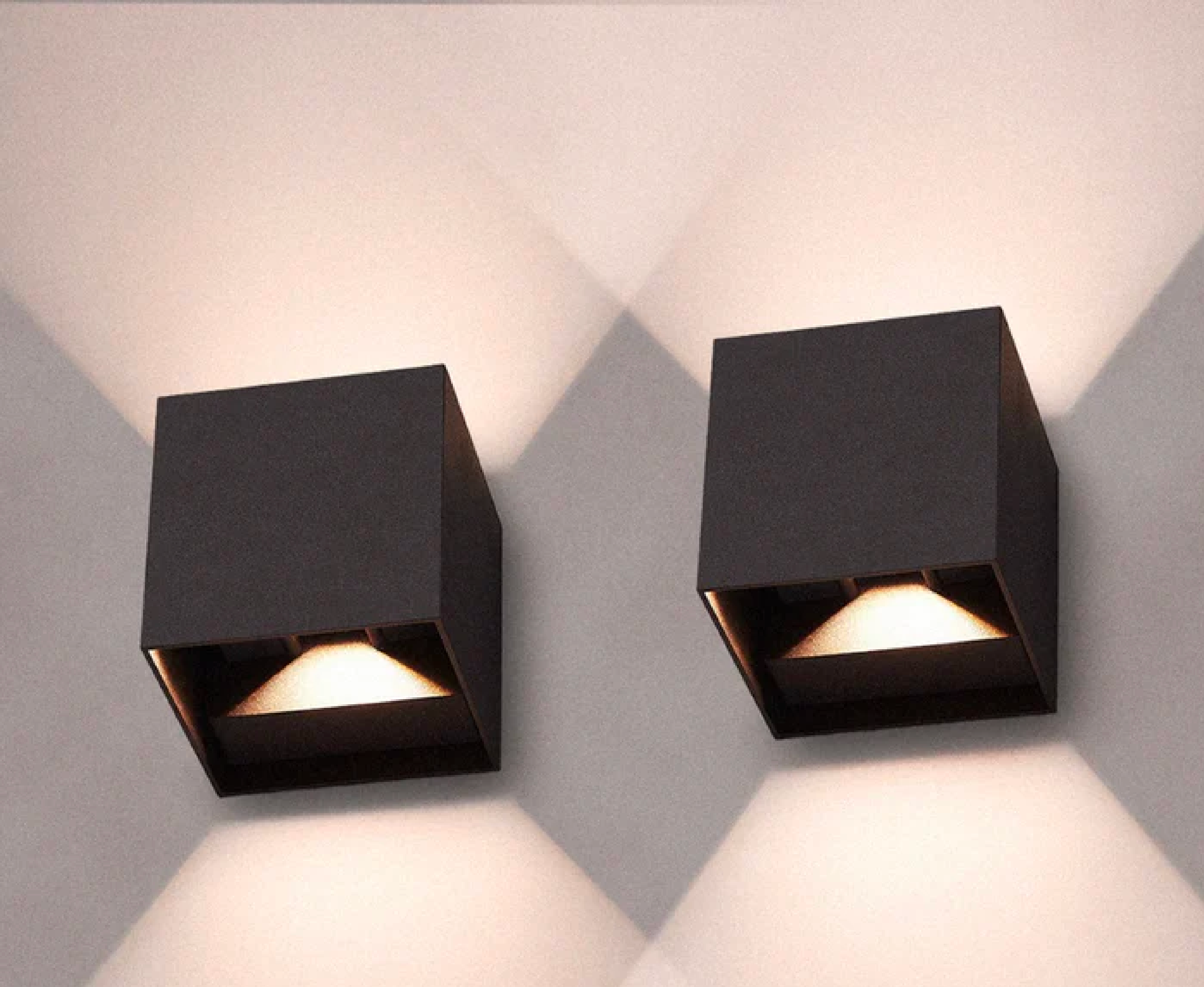 Zestaw 2 sztuk – minimalistyczne bezprzewodowe lampy LED do montażu ściennego