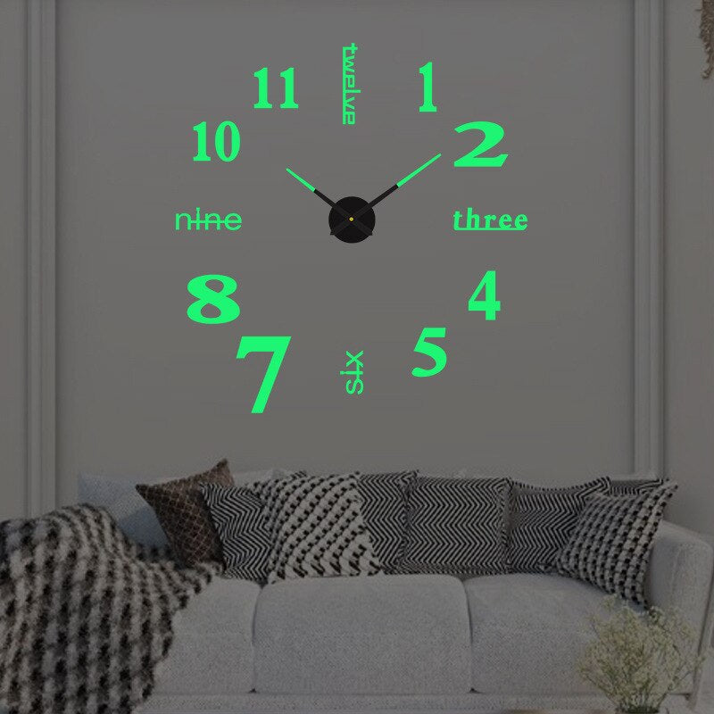 Elegant wall clock with artistic accent