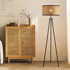 Lampada da terra artistica in stile boho con struttura curva