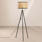Lampada da terra artistica in stile boho con struttura curva
