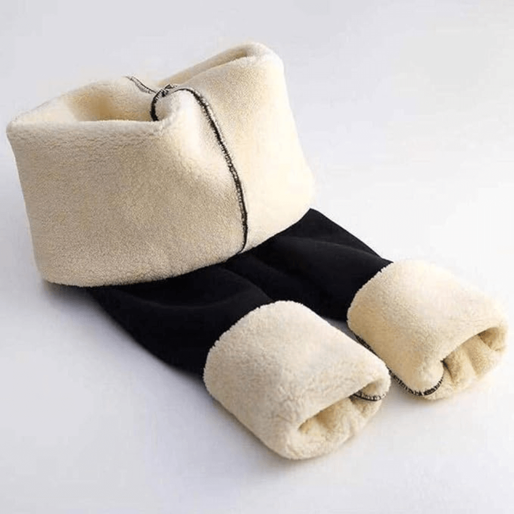 Leggings invernali da donna termici con vita alta
