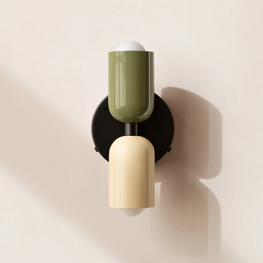 Elegante lampada da parete LED scandinava a doppia faccia
