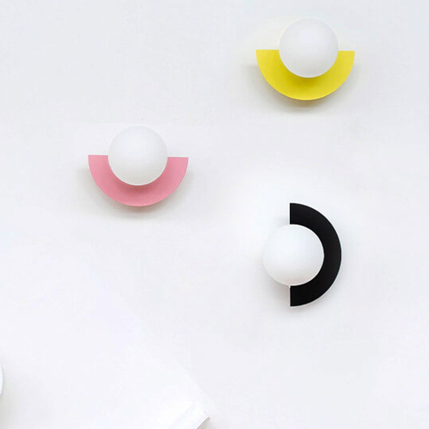 Modern Wall Sconce Colorful Spherical Semi-Circular Lamp
