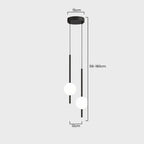 Minimalist Scandinavian-style LED ceiling pendant lamp with adjustable length