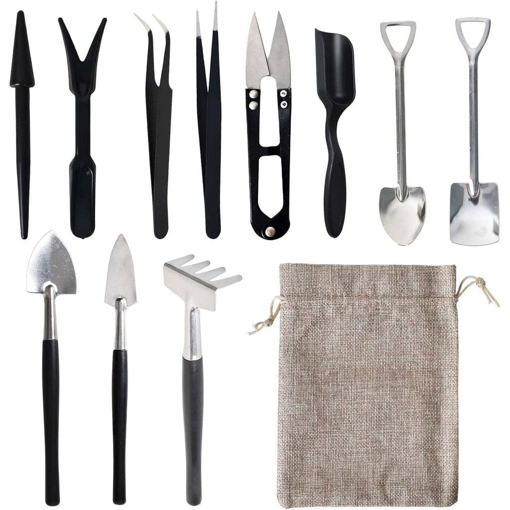 12-Piece Mini Gardening Tool Set for Succulents with Storage Bag - Image 1