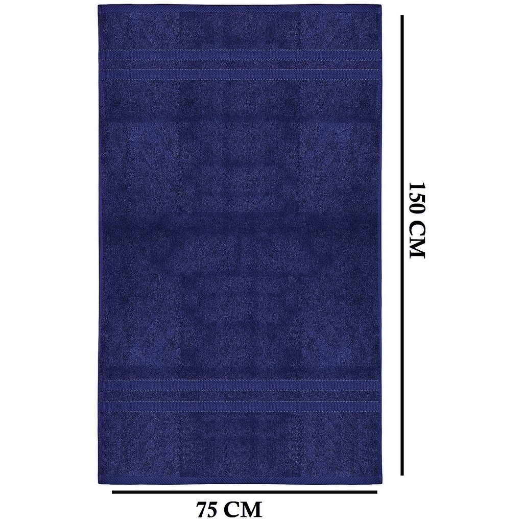 Zestaw 4 Powiększonych Ręczników Kąpielowych 75 × 150 cm Chłonnych