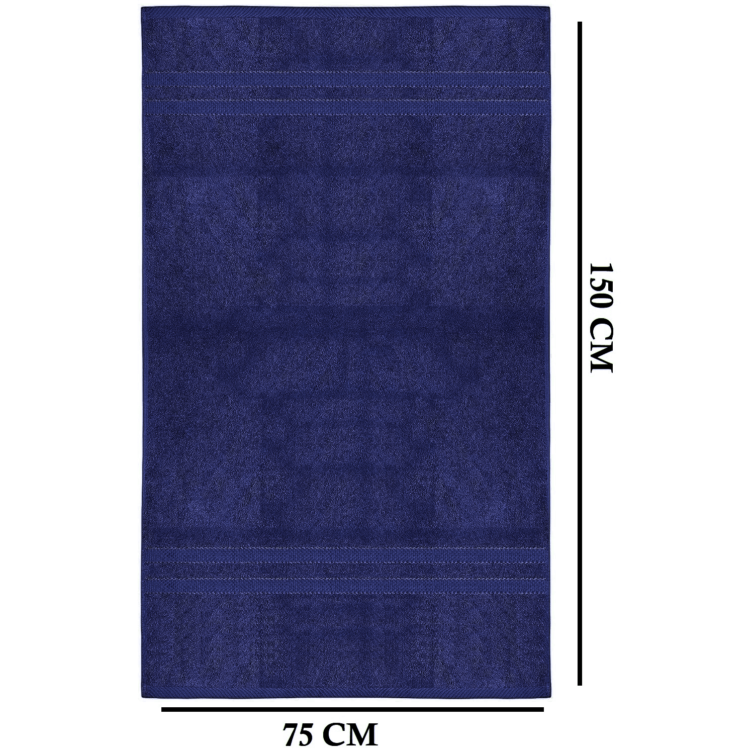 Zestaw 4 Powiększonych Ręczników Kąpielowych 75 × 150 cm Chłonnych