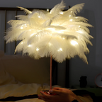 Elegancka lampka choinkowa w stylu piórkowym do dekoracji wnętrz