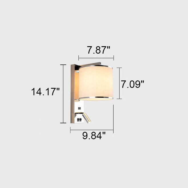 Artistic lightweight luxury 1-light stainless steel wall lamp