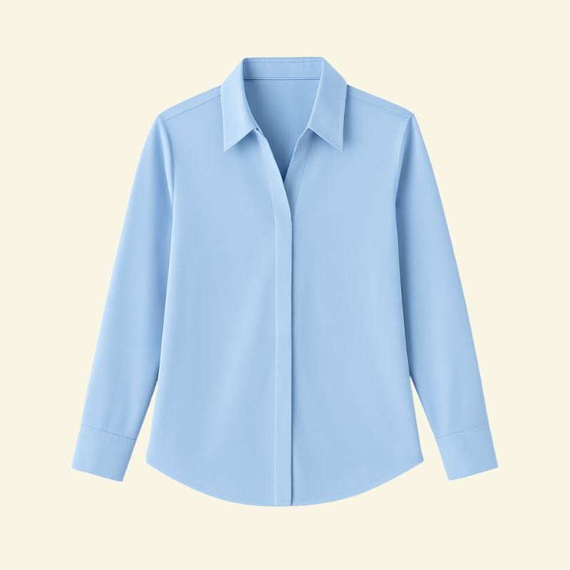 Women's Shirt with Classic Collar and Clean Design