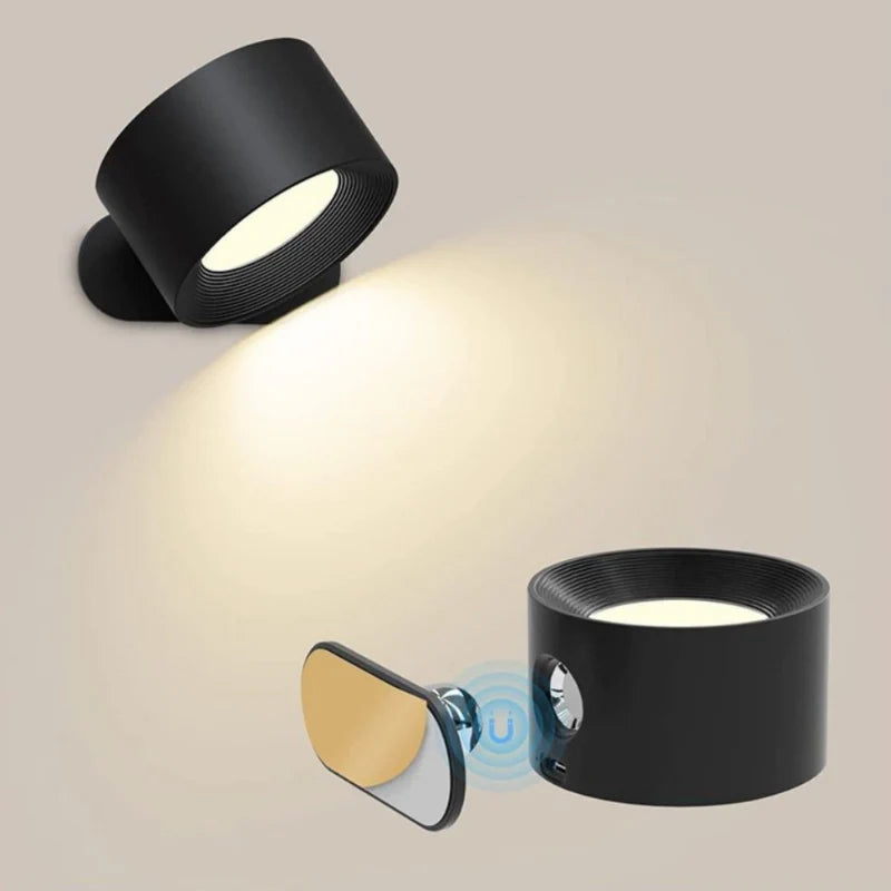 Lampada da parete wireless minimalista con rotazione a 360°