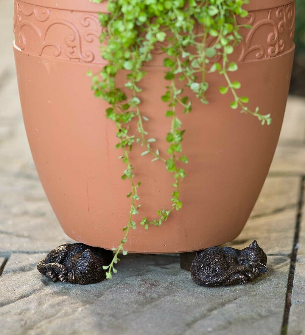 Set mit Stützen für Gartentöpfe in Tierform