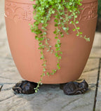 Set mit Stützen für Gartentöpfe in Tierform