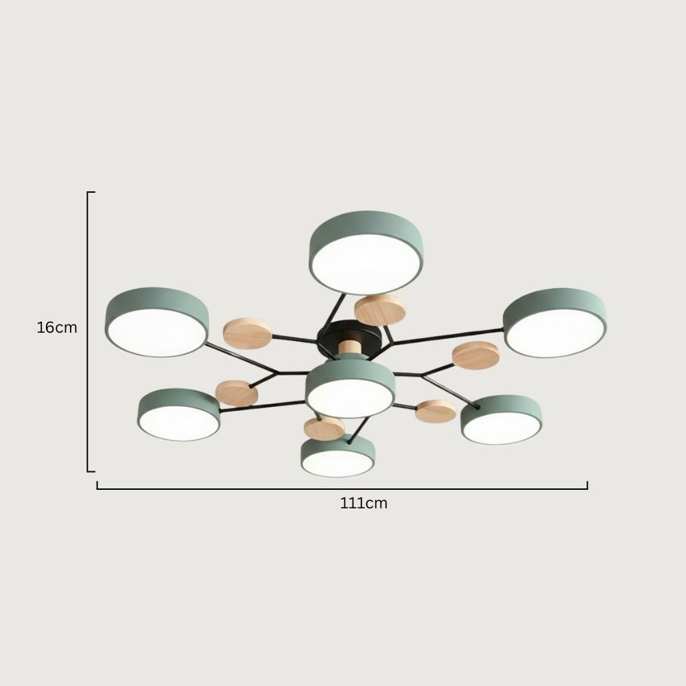 Elegante, moderne Deckenlampe mit handgefertigten Details