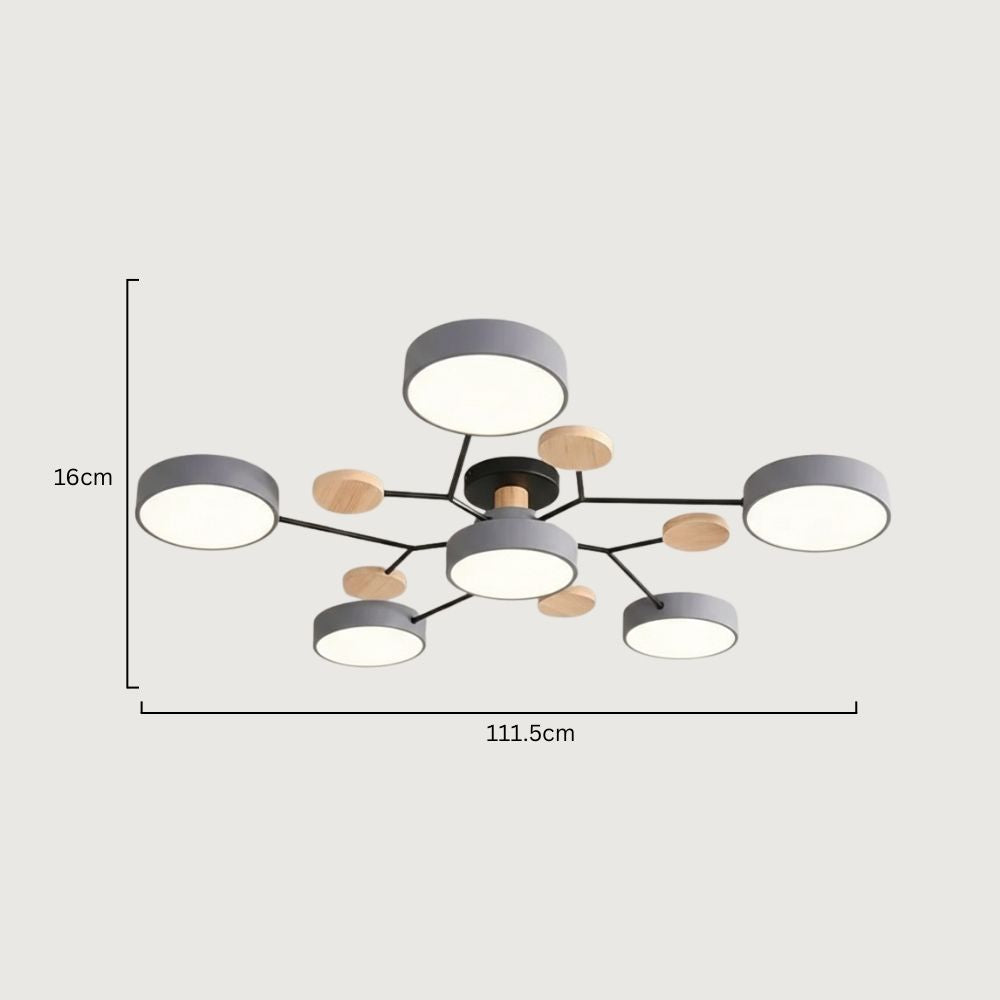 Elegante, moderne Deckenlampe mit handgefertigten Details