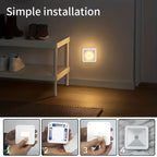 Lampa Ścienna z Czujnikiem Ruchu Lampka Nocna Prowadząca