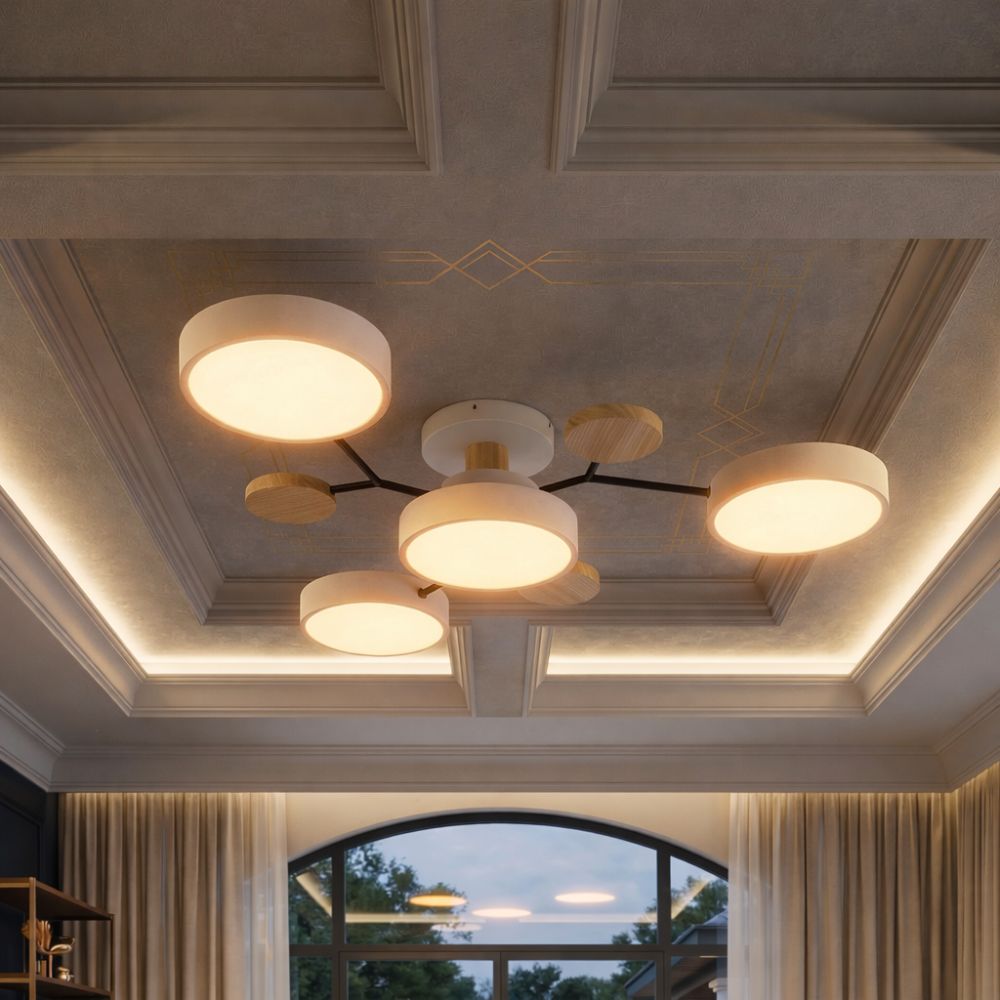 Lampada da soffitto elegante e moderna con finiture fatte a mano
