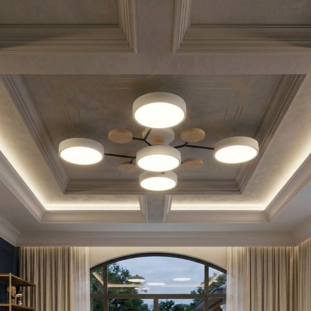 Lampada da soffitto elegante e moderna con finiture fatte a mano