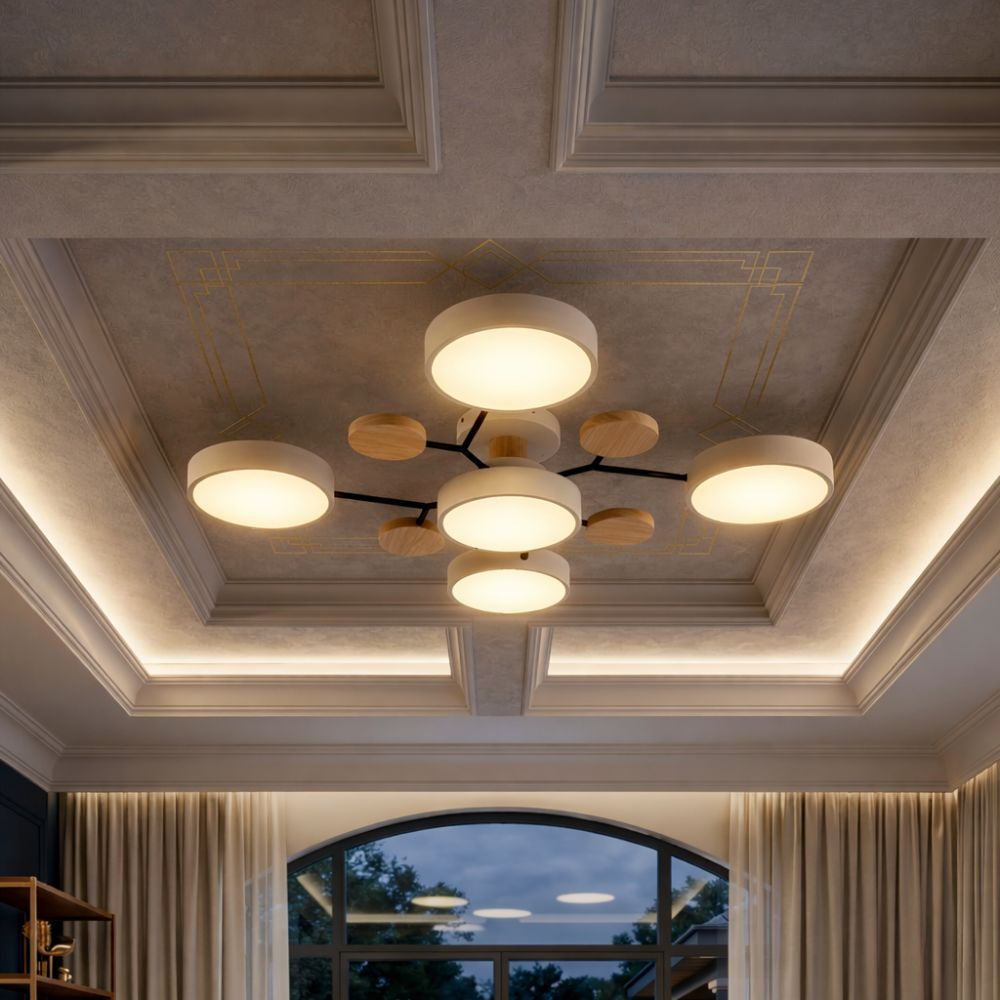 Lampada da soffitto elegante e moderna con finiture fatte a mano