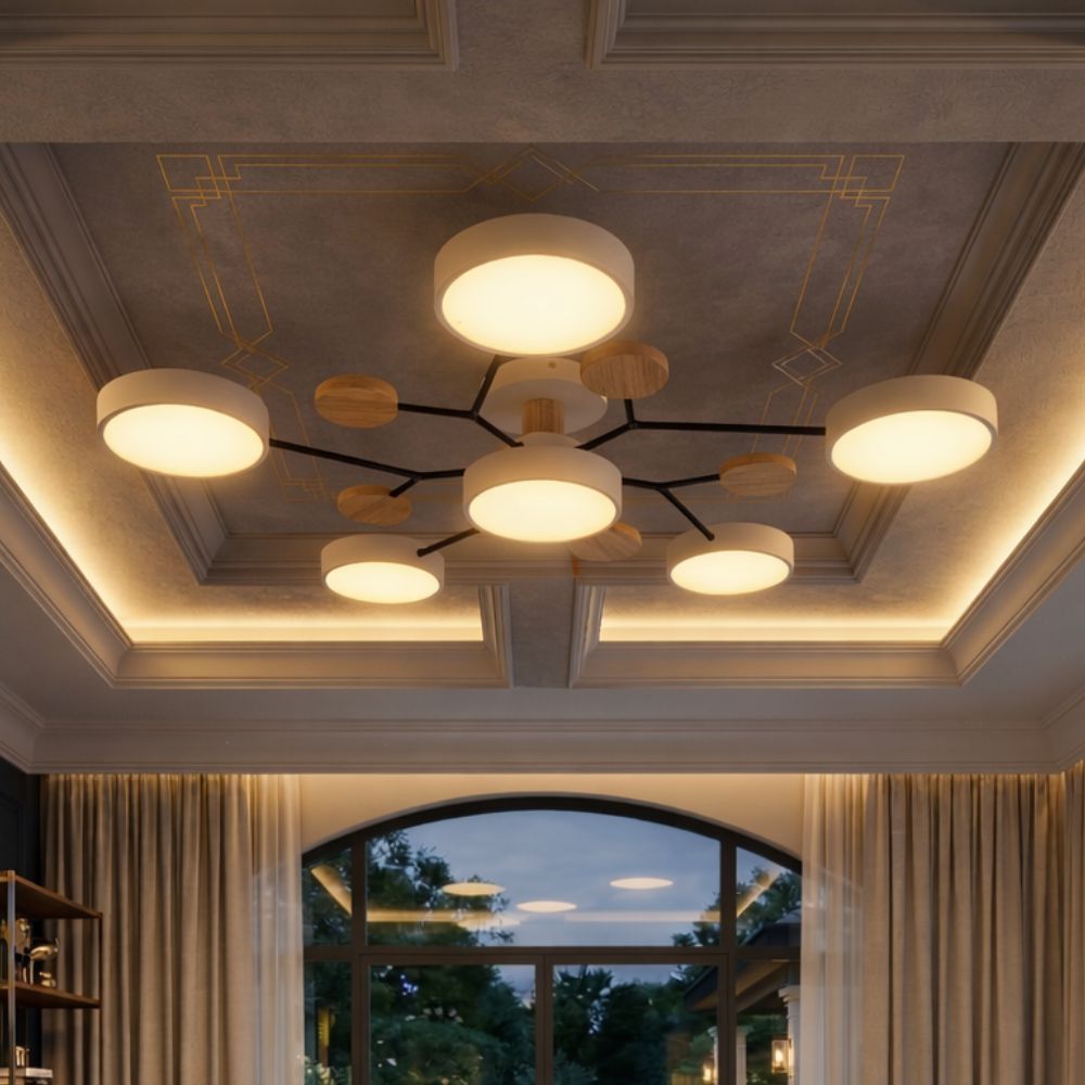 Lampada da soffitto elegante e moderna con finiture fatte a mano
