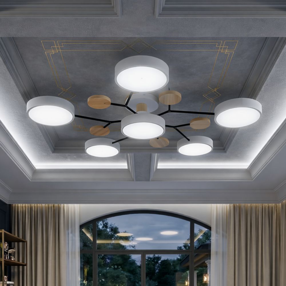 Lampada da soffitto elegante e moderna con finiture fatte a mano