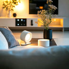 Wireless adjustable wall lamp with magnetic mount and 360° rotation