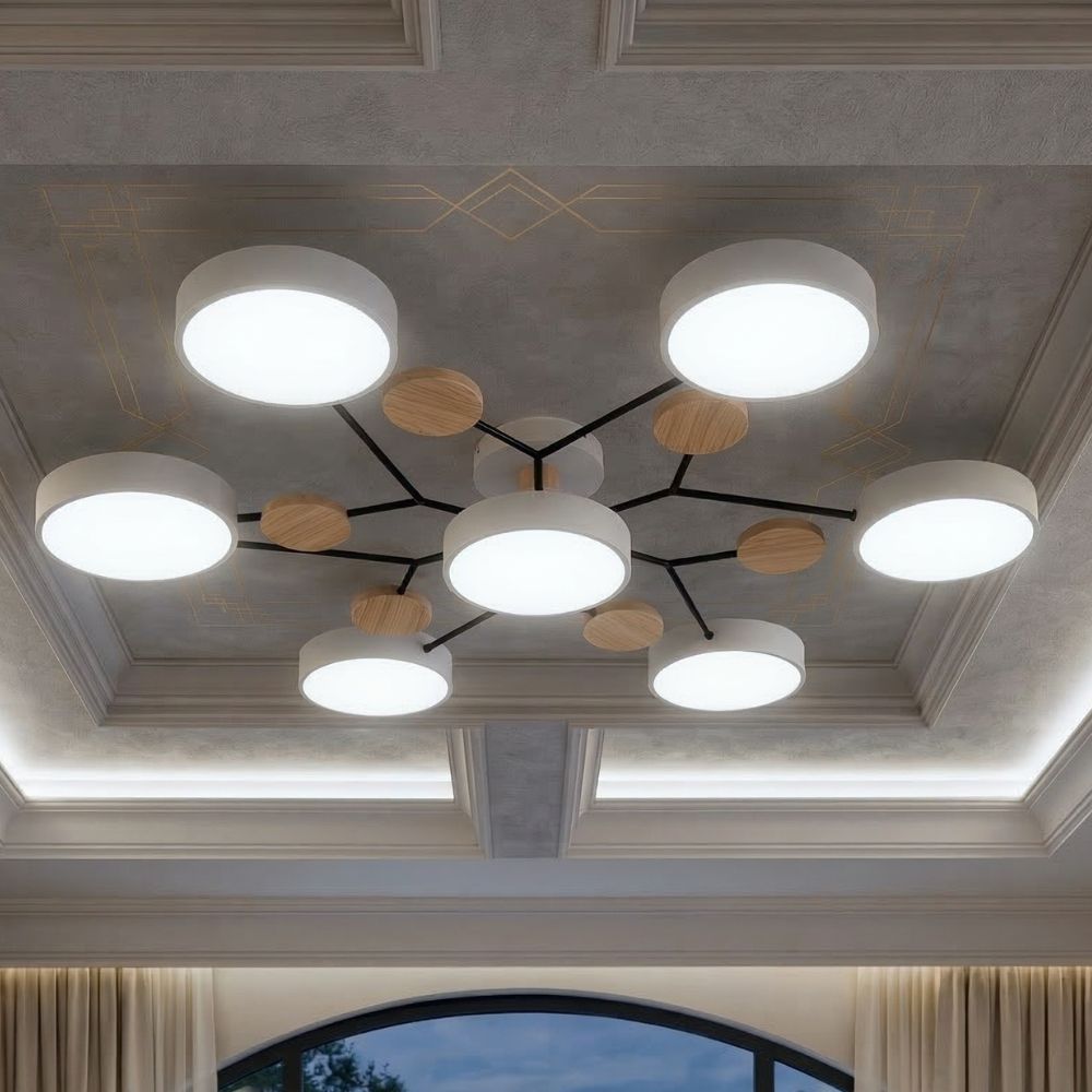 Lampada da soffitto elegante e moderna con finiture fatte a mano