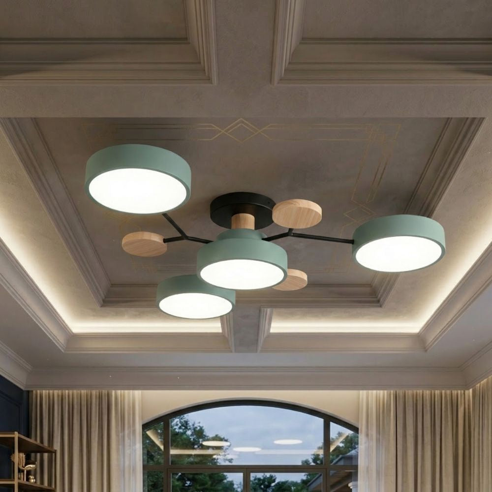 Lampada da soffitto elegante e moderna con finiture fatte a mano
