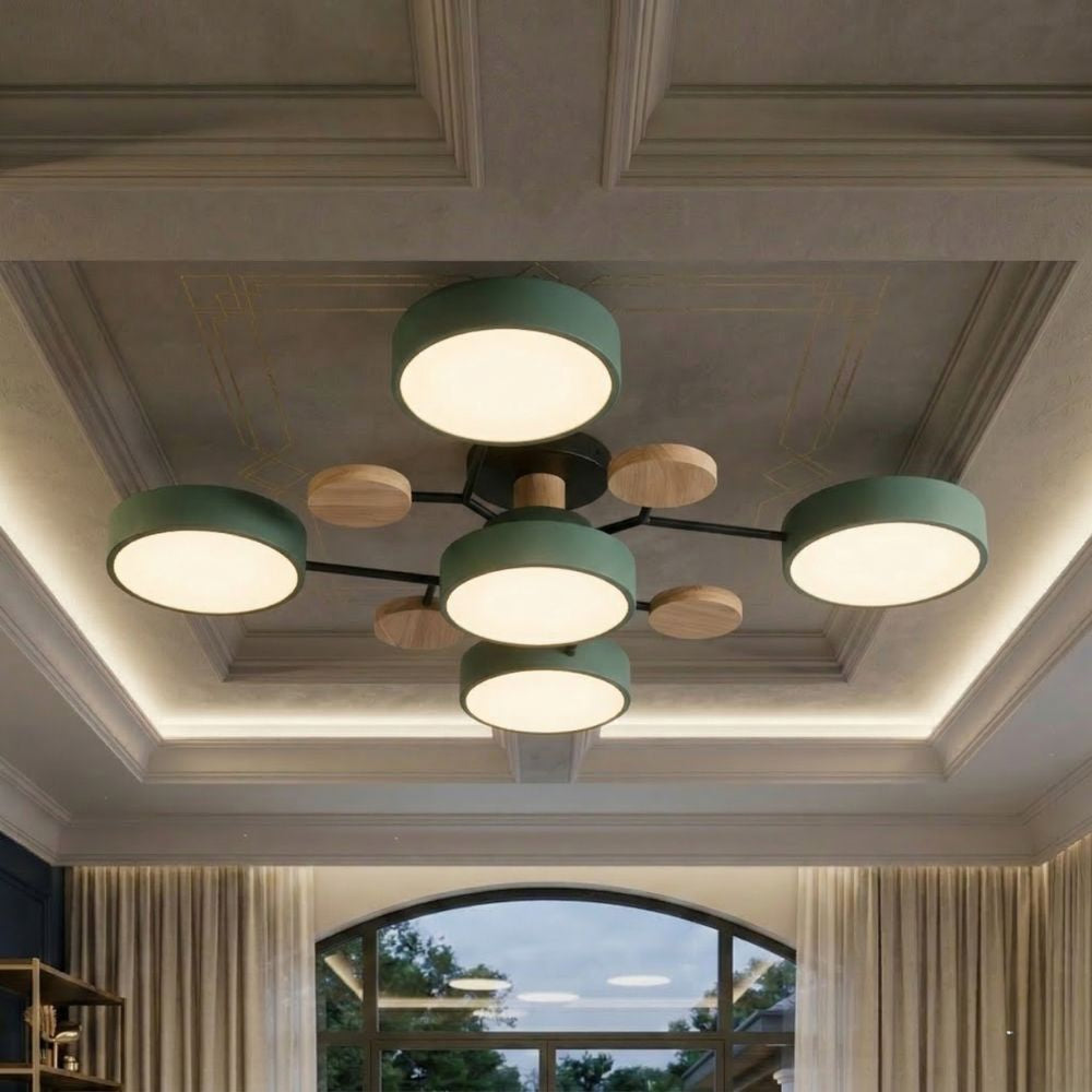 Lampada da soffitto elegante e moderna con finiture fatte a mano