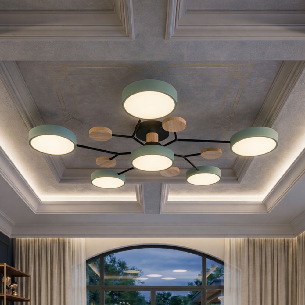 Lampada da soffitto elegante e moderna con finiture fatte a mano