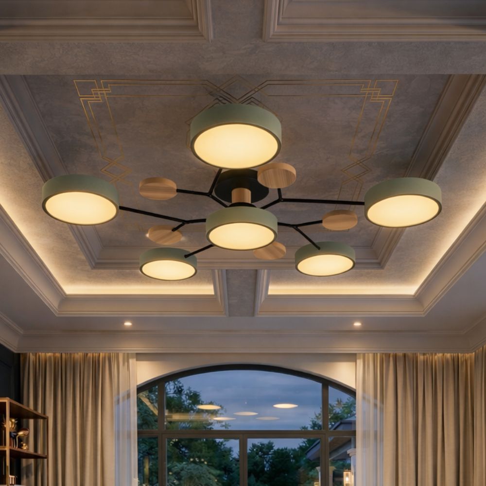 Elegancka, nowoczesna lampa sufitowa z ręcznie wykonanymi wykończeniami