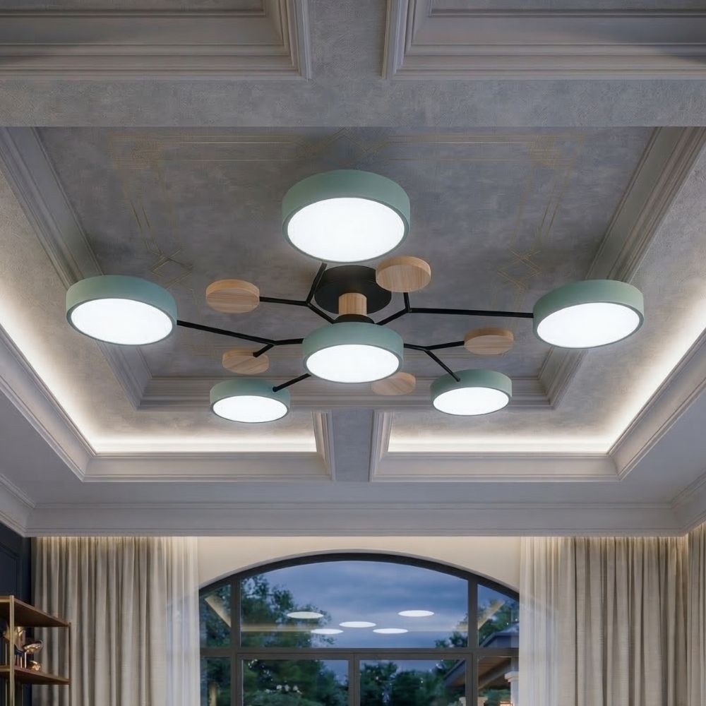 Lampada da soffitto elegante e moderna con finiture fatte a mano
