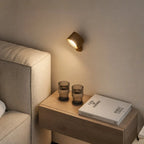 Wireless adjustable wall lamp with magnetic mount and 360° rotation