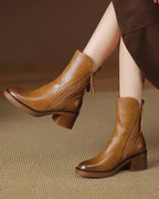 Stivaletti neri da donna con tacco a blocco – comfort e stile per tutto il giorno