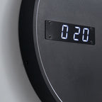 Futurystyczny kinkiet LED z motywem księżyca, astronauty i zegara