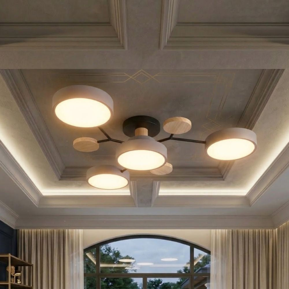 Lampada da soffitto elegante e moderna con finiture fatte a mano