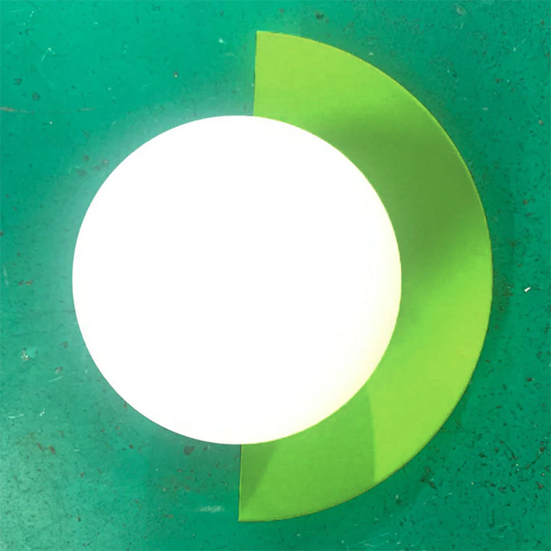 Modern Wall Sconce Colorful Spherical Semi-Circular Lamp