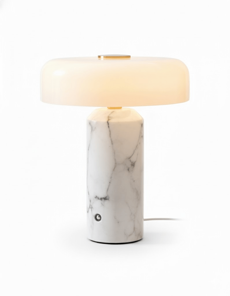 Lampada da tavolo moderna con base in marmo e controllo touch LED
