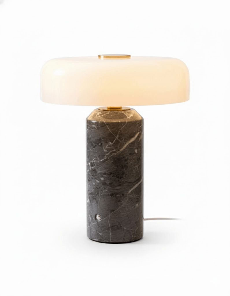 Lampada da tavolo moderna con base in marmo e controllo touch LED