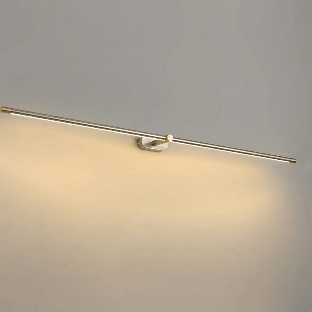 LED-Wandleuchte fürs Badezimmer mit Spiegel, schlankes lineares Design