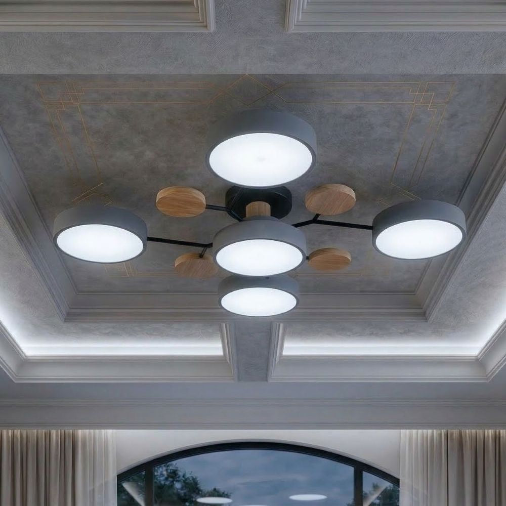 Elegante, moderne Deckenlampe mit handgefertigten Details