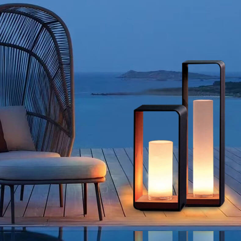 Čtvercová zahradní lampa venkovní LED osvětlení vodotěsné