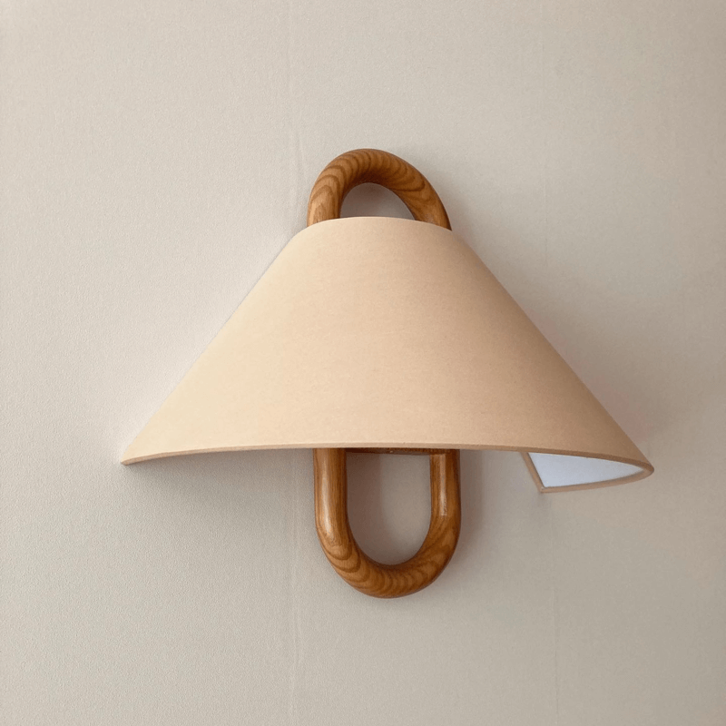 Kinkiet półokrągły plisowany nowoczesna lampa ścienna