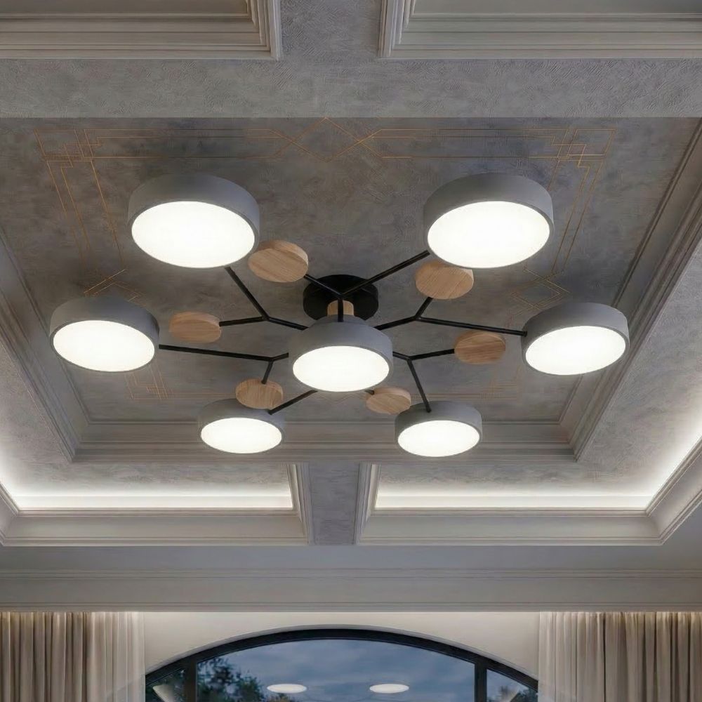 Lampada da soffitto elegante e moderna con finiture fatte a mano